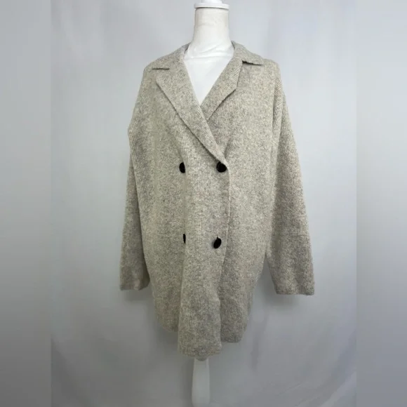 NEW / J.crew Wool-blend bouclé double-breasted sweater-blazer - Picture 2 of 3